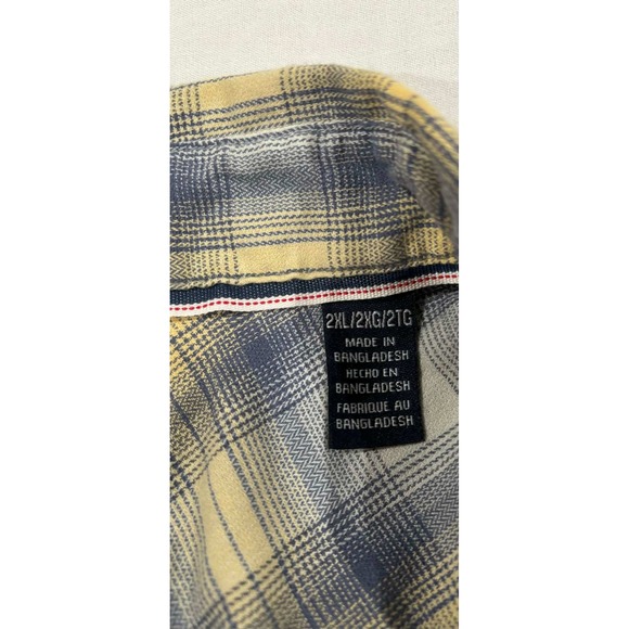 Wrangler Mens Plaid Western Snap Long Sleeve Shirt Size 2XL - Picture 4 of 12